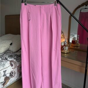 Zara Women's Wide Leg Pink Pants NEW